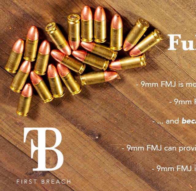 9mm rounds on a wood table